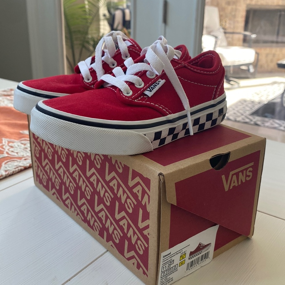 Red kids Vans